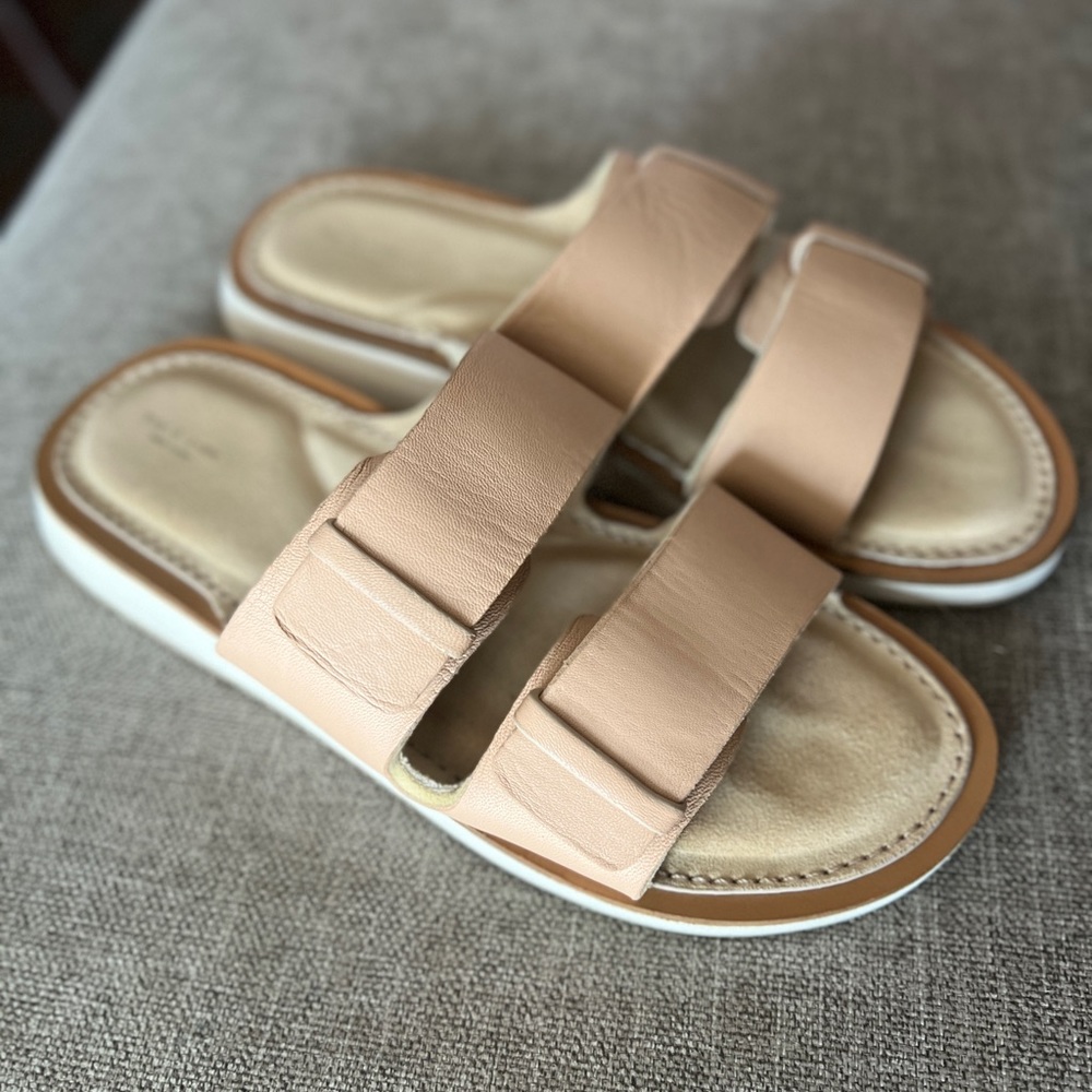 rag & bone beige slides, size 38
